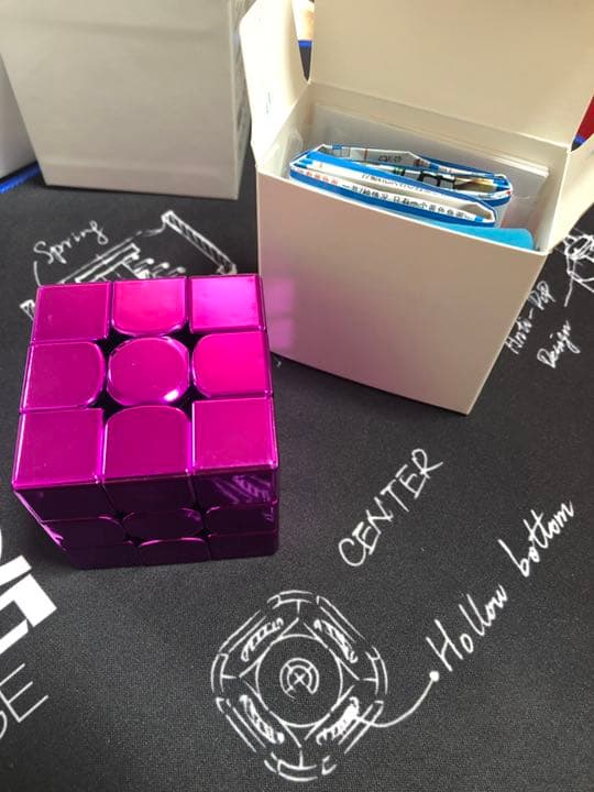 GAN 356XSM「電気メッキ」明るいピンク ルービックキューブ