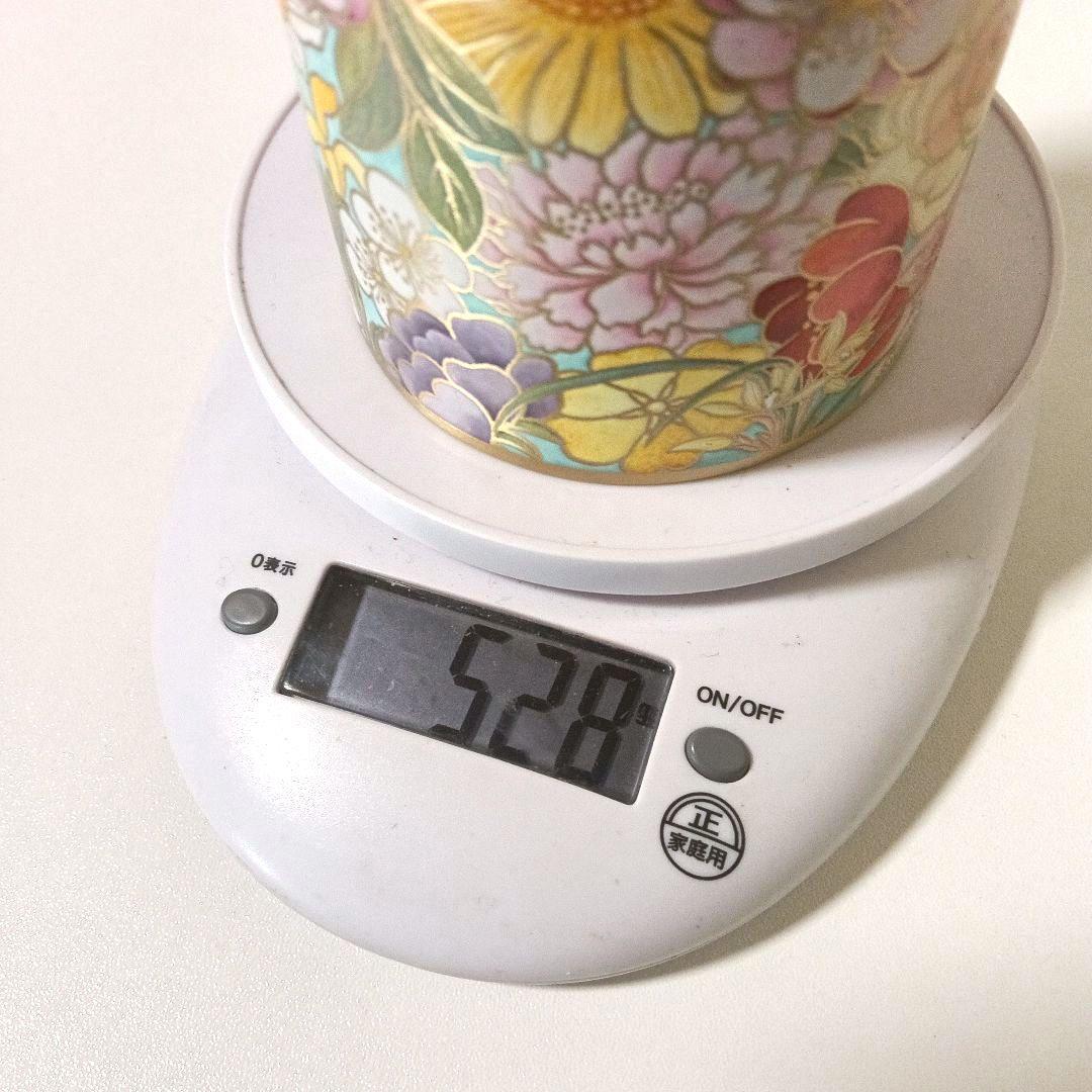 未使用 高級中国銅器 朱炳仁 銅製 金彩花詰 筆筒 ペン立て