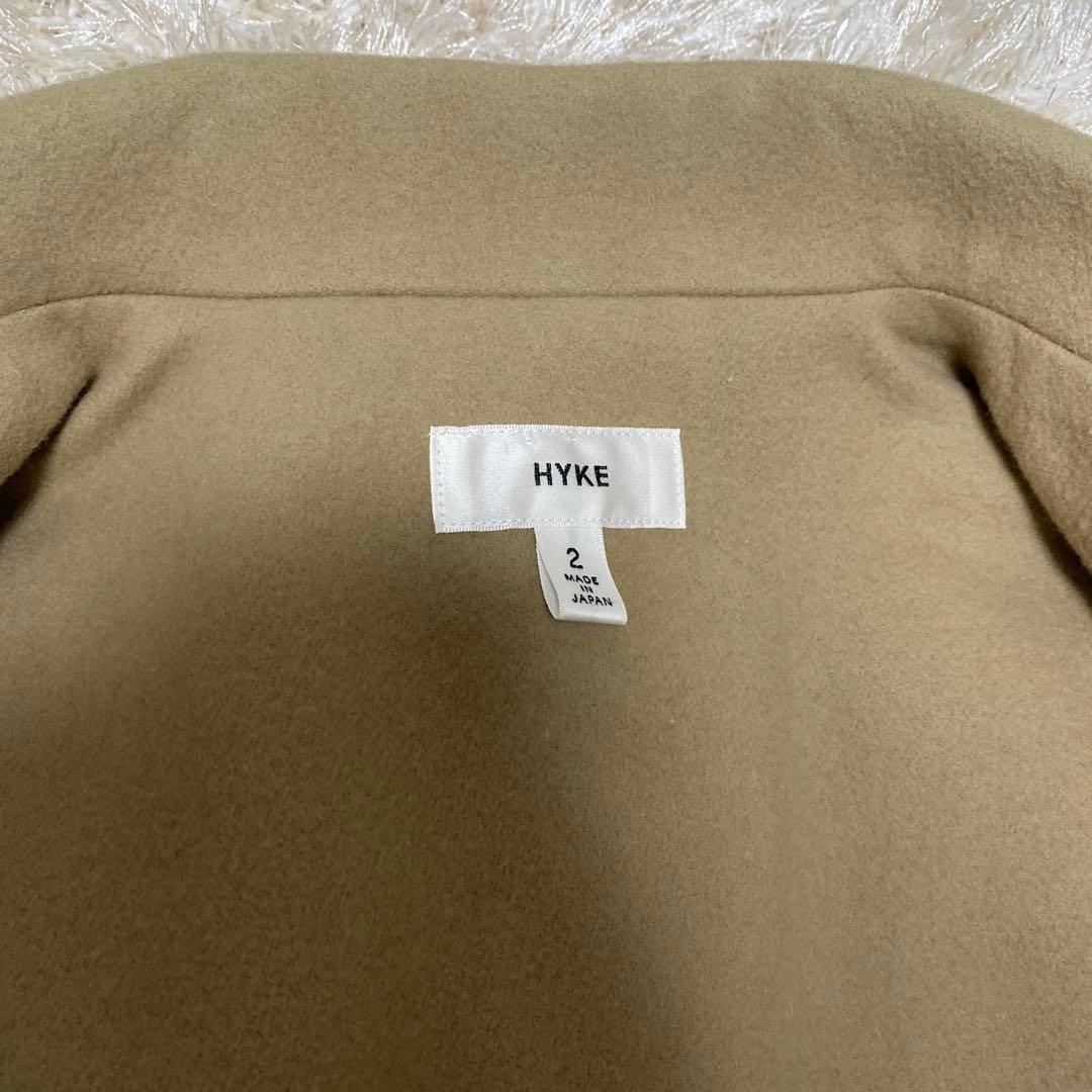HYKE ショールウールコート ベージュ サイズ2