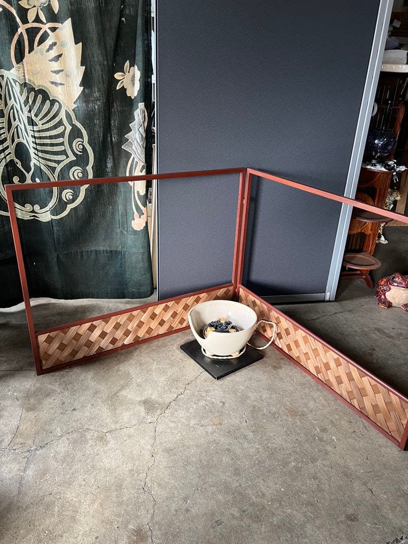 風炉先屏風　利休　茶道具 杉網代　衝立　裏千家　釜含めない