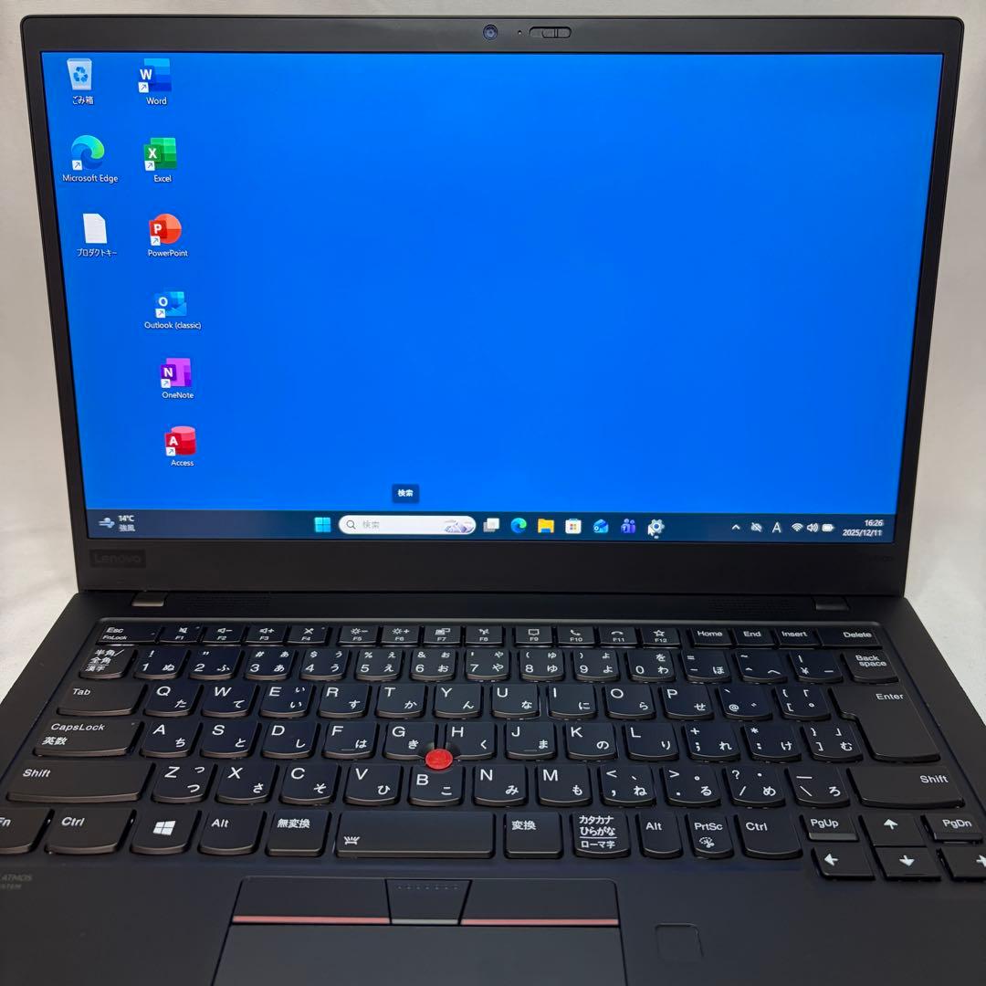 美品 X1 Carbon Gen8 10世代 i5 8GB 256GB オフィス