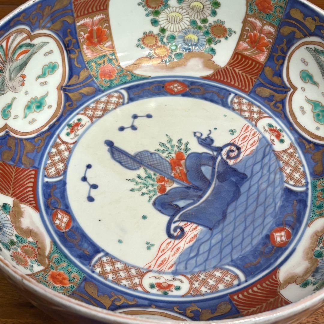 江戸時代　古伊万里　赤絵大鉢