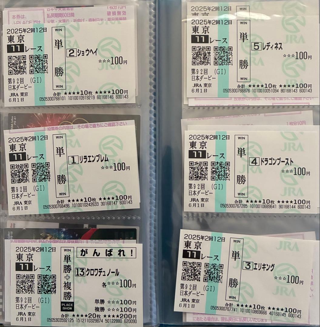 日本ダービー2025現地馬券