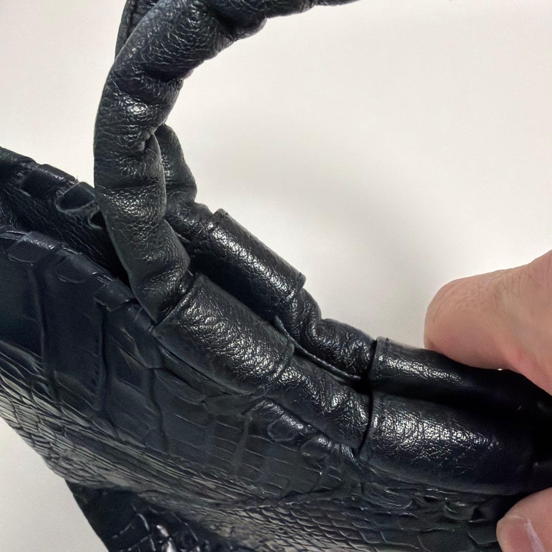 IBIZA ブラック　ワニ革　ハンドバッグ　美品！