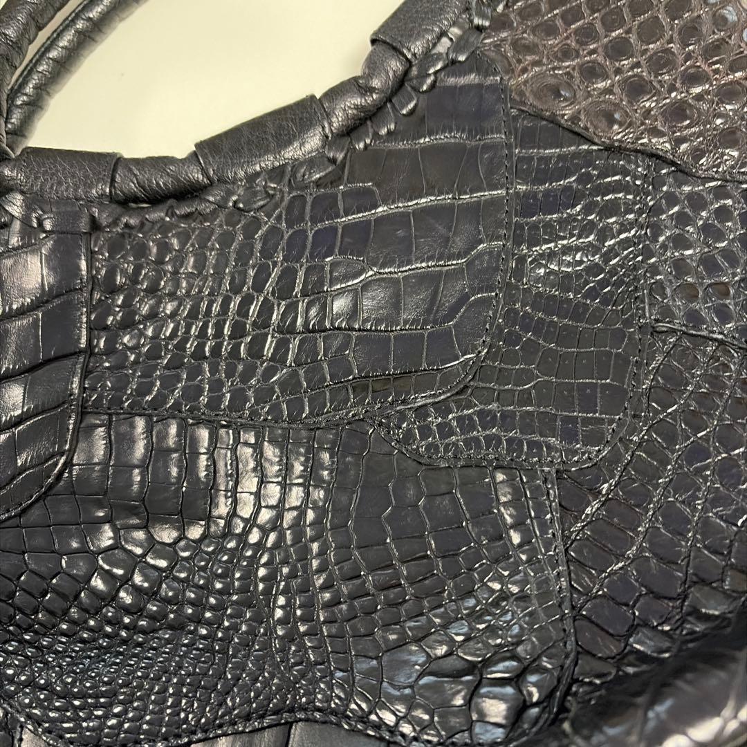 IBIZA ブラック　ワニ革　ハンドバッグ　美品！