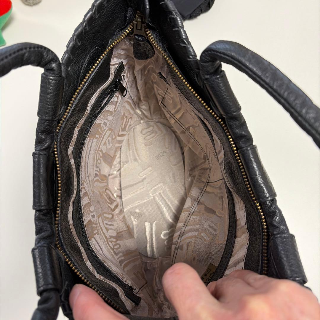 IBIZA ブラック　ワニ革　ハンドバッグ　美品！