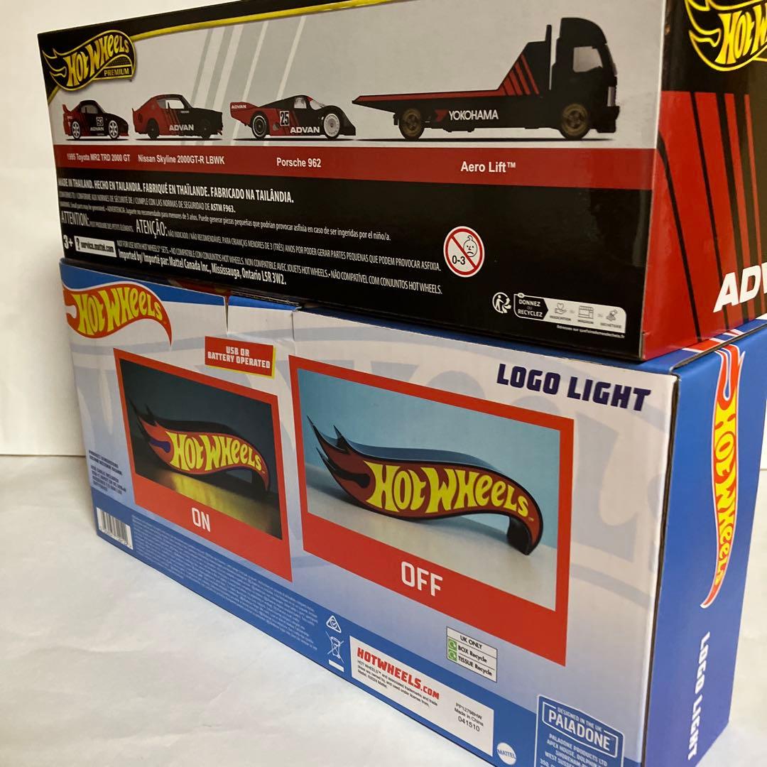 ホットウィール⭐️ロゴライト⚡️プレミアムADVANレーシング✨共に新品❗️2セット‼️