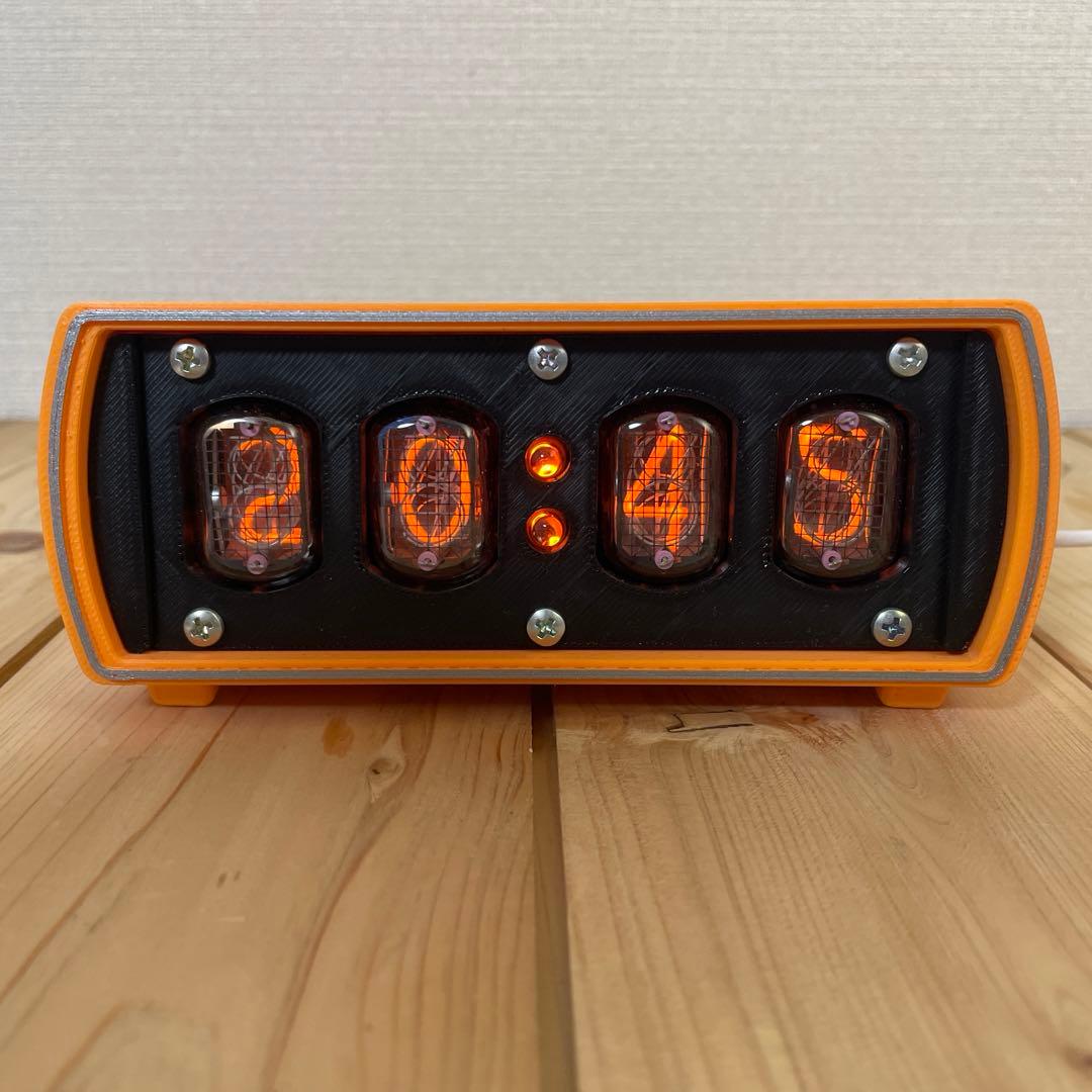 ニキシー管時計 NIXIE CLOCK 4桁 IN-12使用 オレンジ