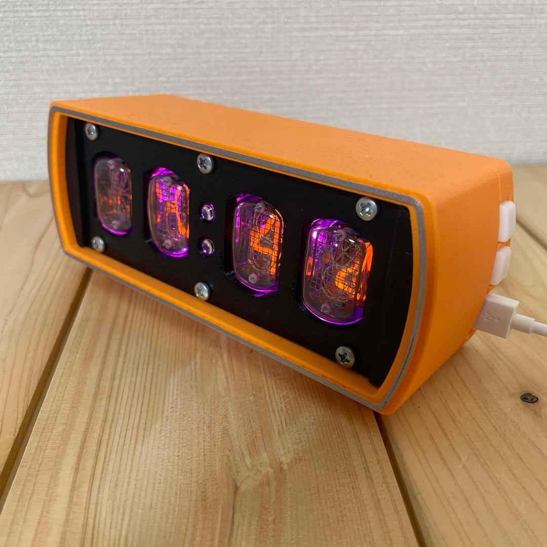 ニキシー管時計 NIXIE CLOCK 4桁 IN-12使用 オレンジ