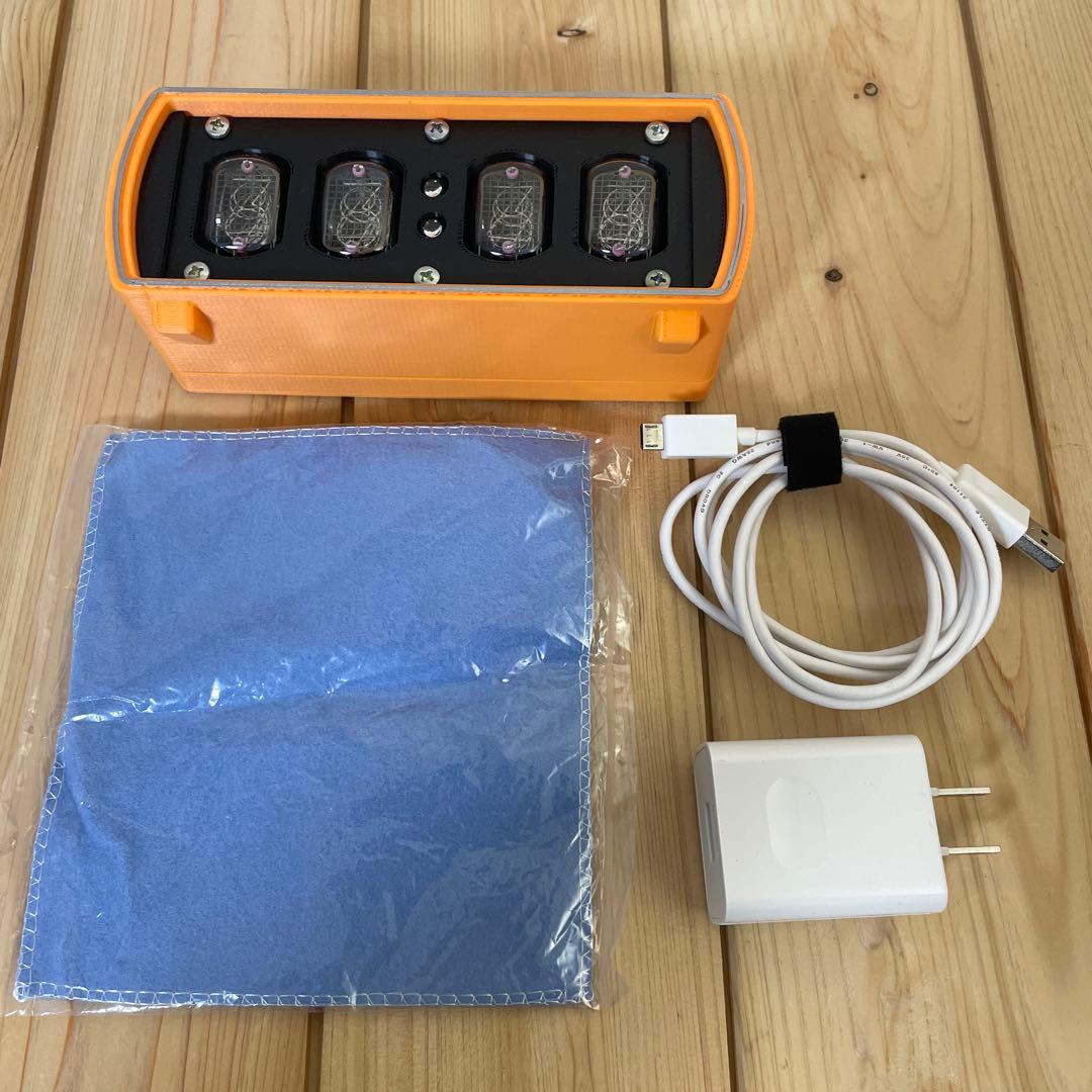 ニキシー管時計 NIXIE CLOCK 4桁 IN-12使用 オレンジ