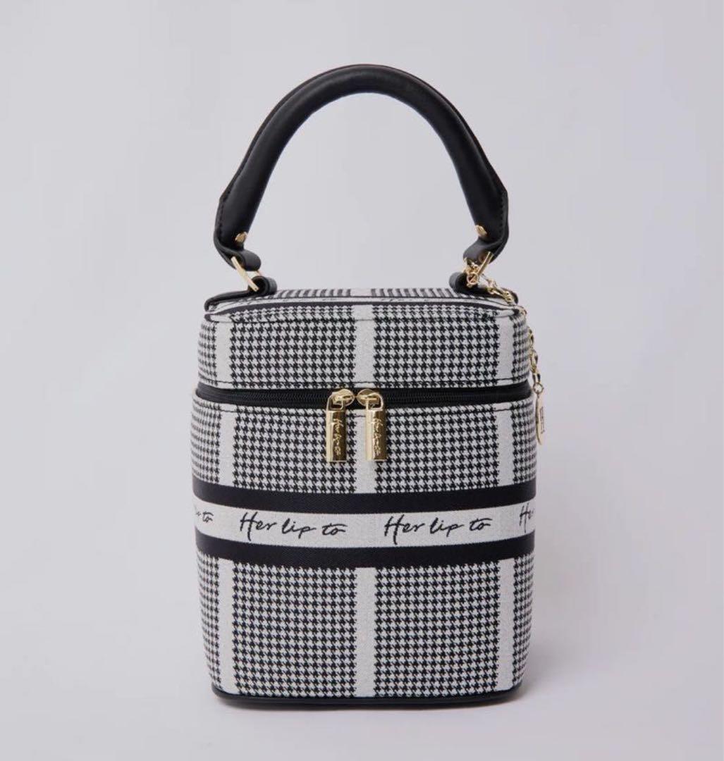 バッグ HLT Jacquard VanityBag silver Herlipto