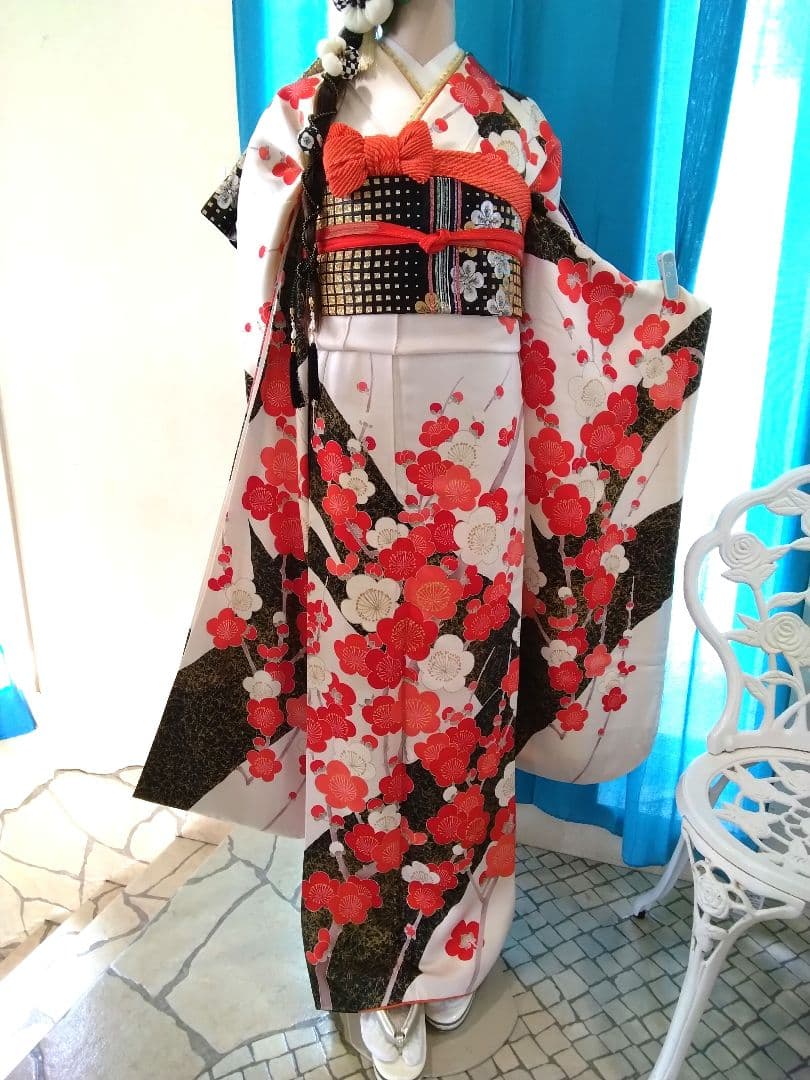 正絹振袖単品、成人式、