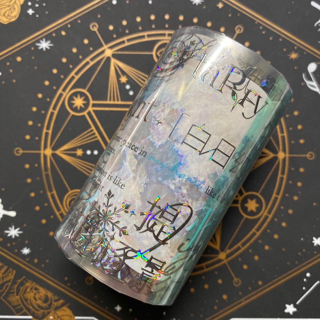 【8884】海外　マステ　2/4/巻　貝殻銀マスキングテープ　月　文字　装飾系