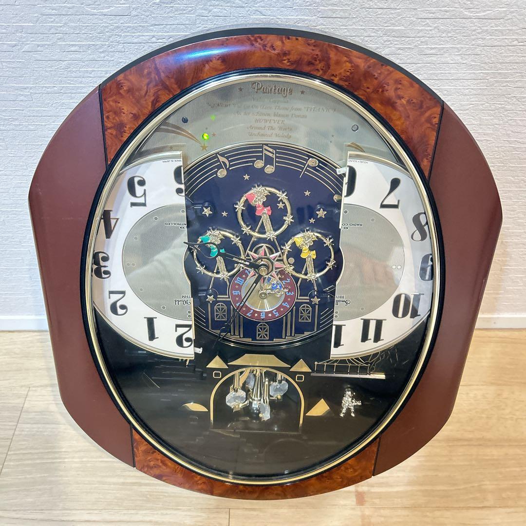 からくり時計 4MN473RA パルタージュ スワロフスキー