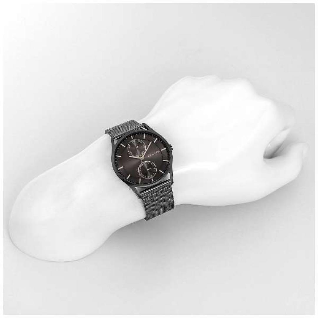 新品SKAGEN SKW6180 メンズ時計 ダークグレー メッシュバンド