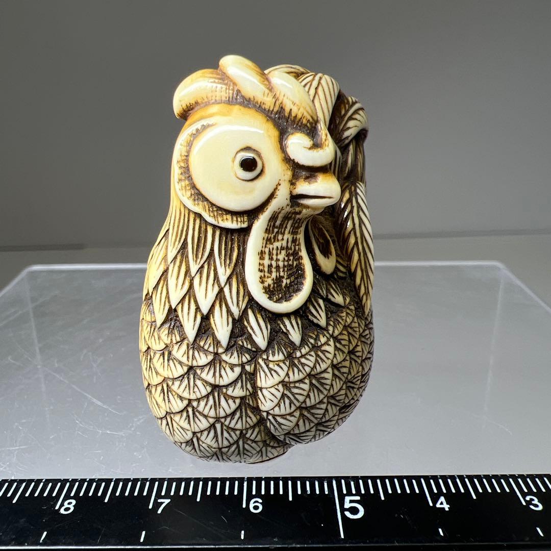 極上　正直銘　鶏根付　36g 東Y8-0113☆2F