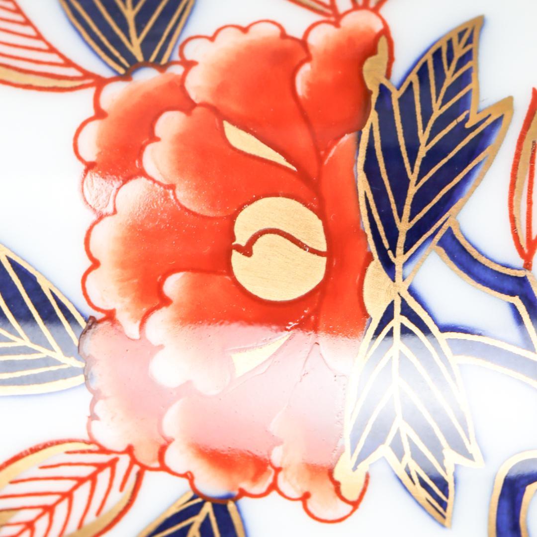 香蘭社 磁藝工房謹製 染錦模様 組湯呑 蓋付 箱付き 未使用