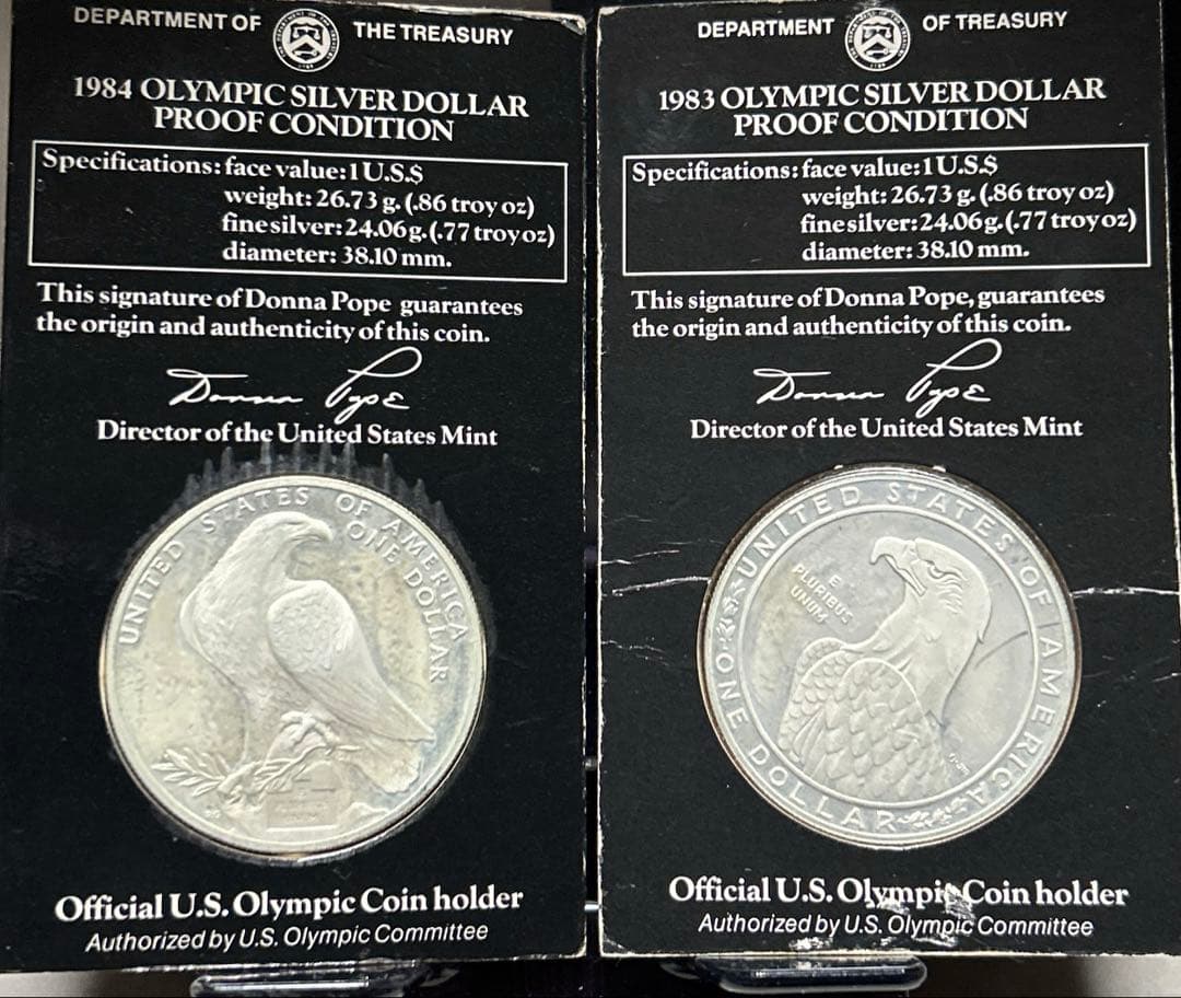 k*h様 ロサンゼルスオリンピック記念銀貨 2枚セット
