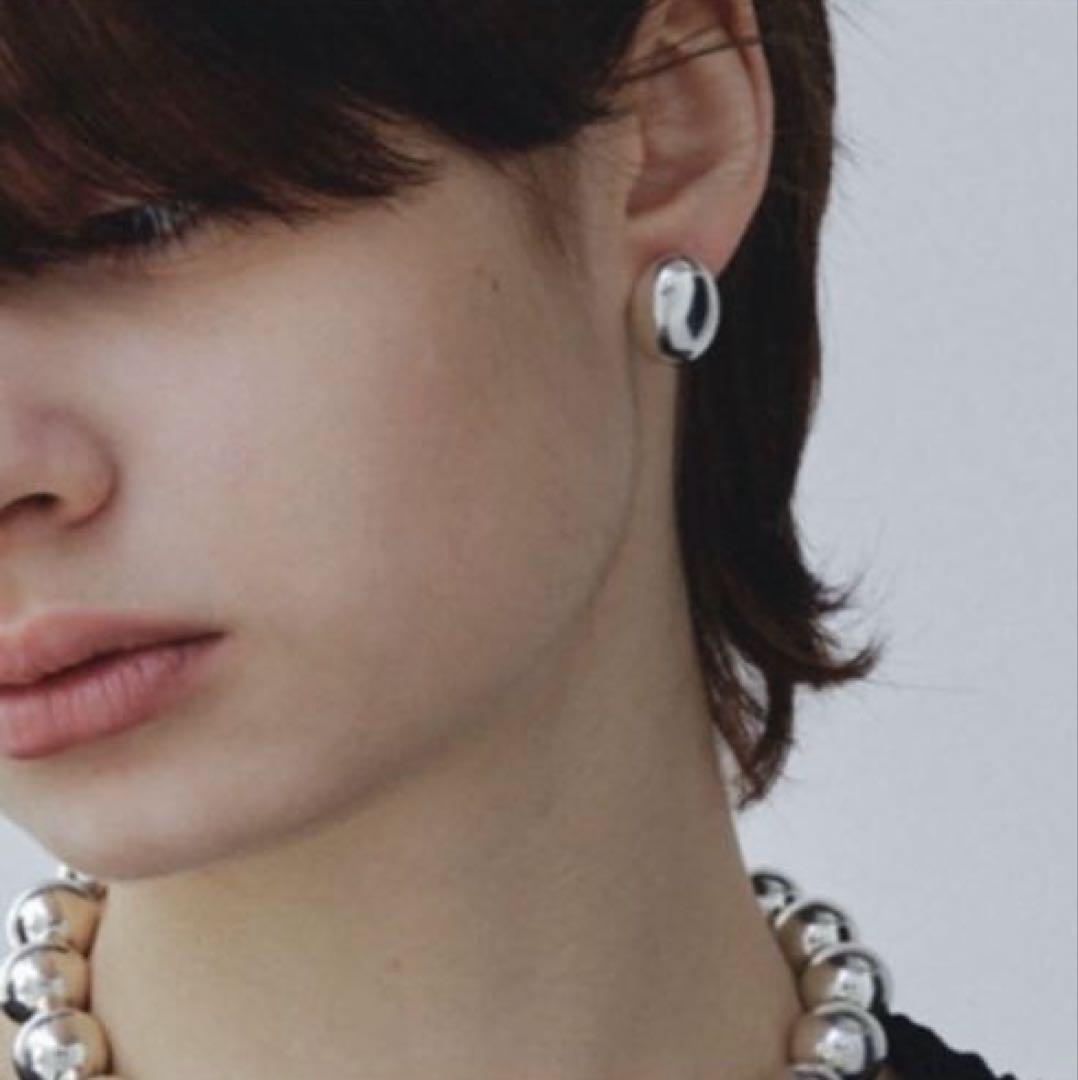 quip queint ボウリングスタッドオーバル ピアス　シルバー925