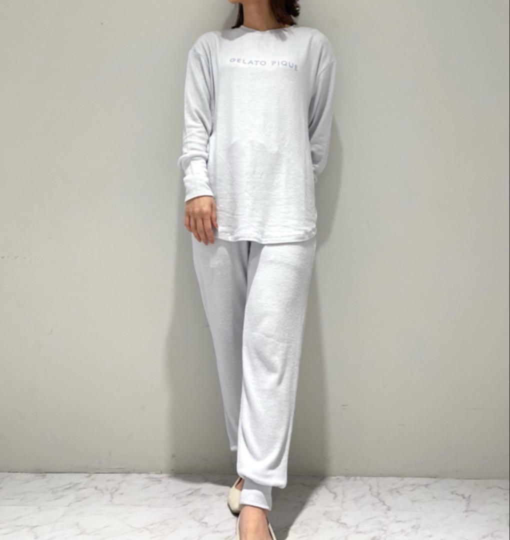 ジェラートピケ　スノーロゴプルオーバー＆スノーロゴロングパンツ　セット