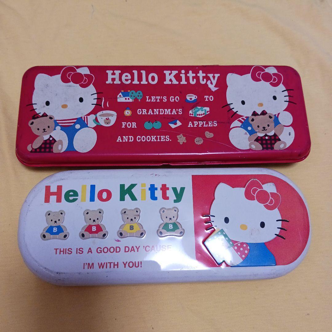 キティ　ハローキティ　缶ケース　筆箱　hello kitty 　サンリオ　レトロ