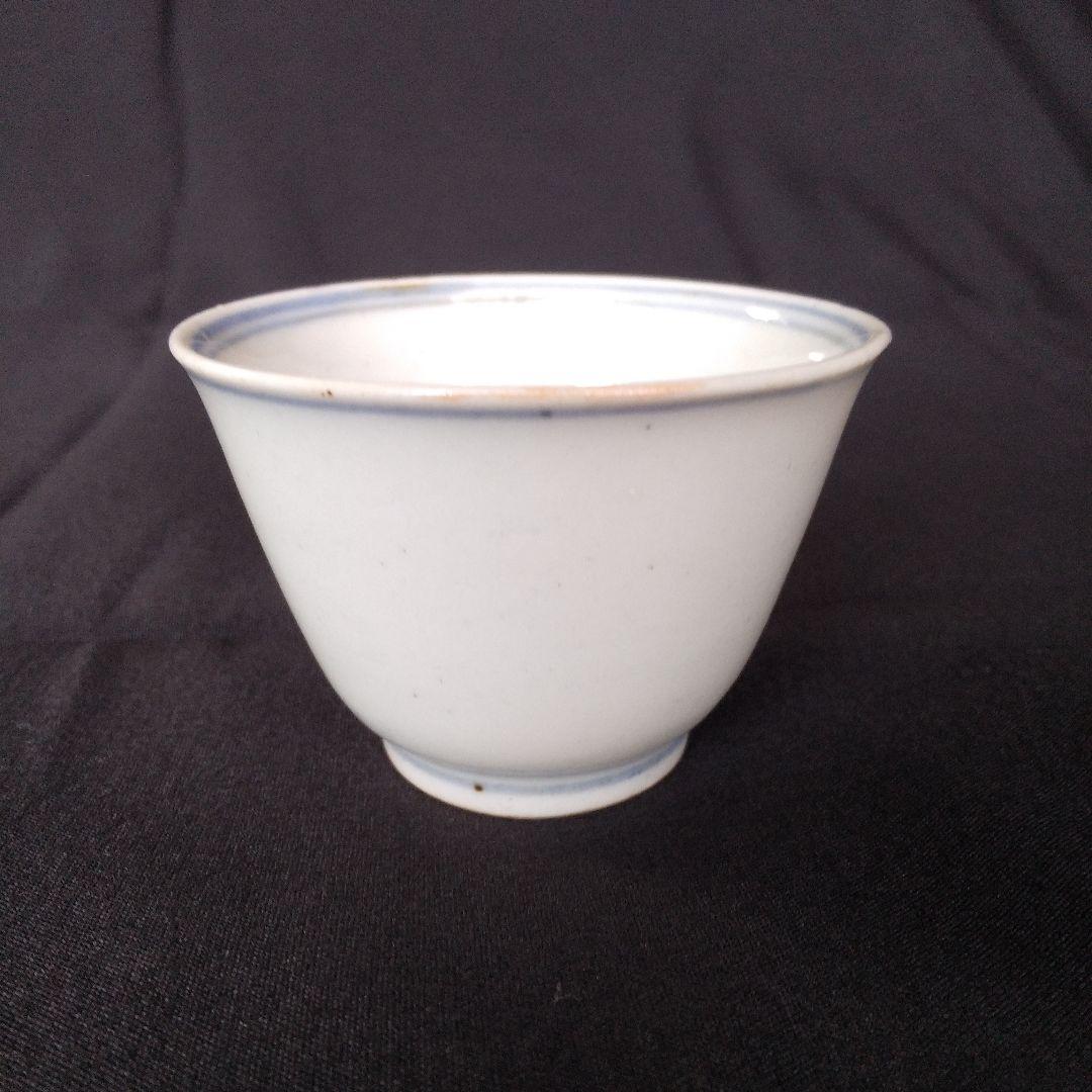 古伊万里ぐい呑み　古伊万里輪線紋ぐい呑み　古伊万里酒盃　古伊万里蕎麦猪口