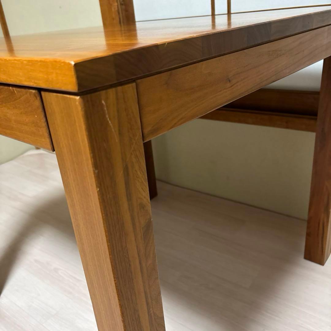 【良品】無印良品 無垢材 ダイニングテーブル 引出し 付き ウォールナット