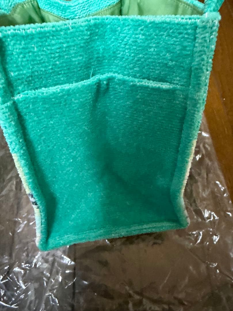 FEILER猫と犬の刺繍ハンドバッグ ミントグリーン