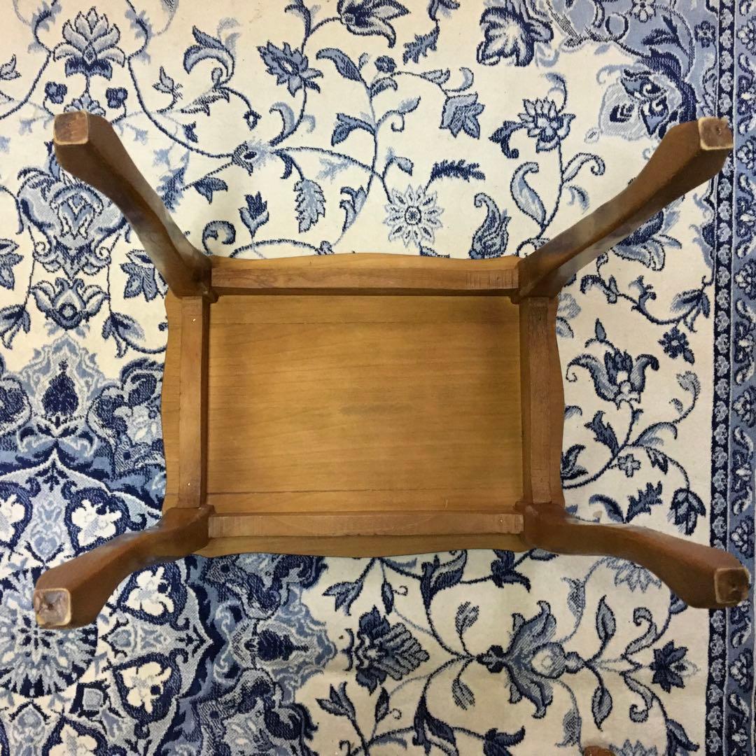 こうママ　木製サイドテーブル 装飾彫刻入り　大中小3個セット