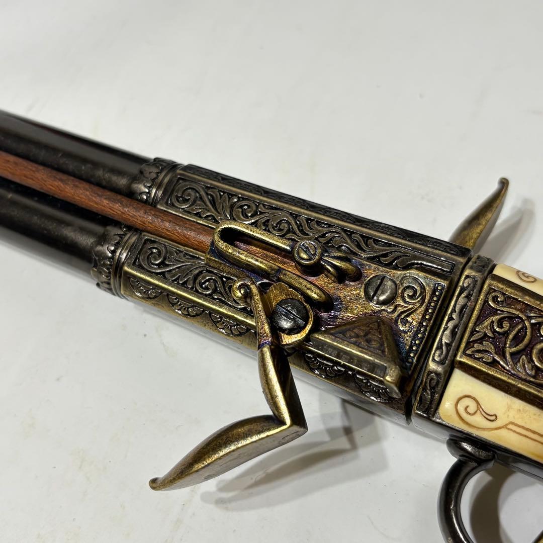 DENIX デニックス レプリカ ピストル フリントロック 2バレル 1264