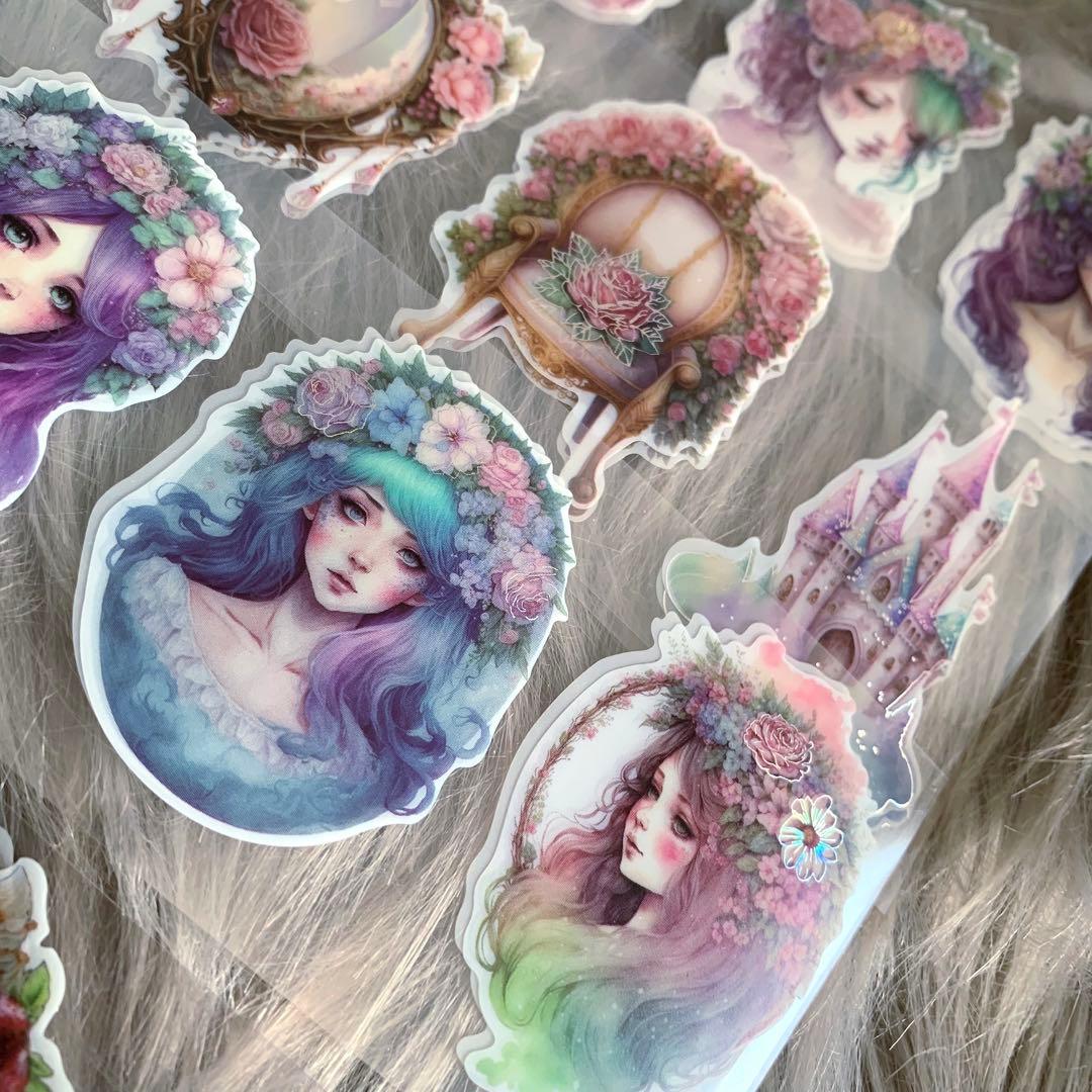 ▶︎neneさまフローラルプリンセスシリーズPET箔押しロールシール切り売り♡