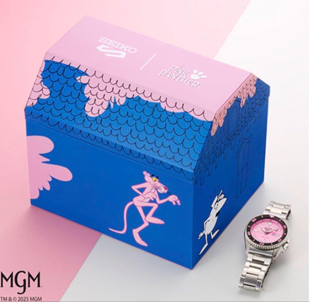 新品 保証書付き セイコー5スポーツ ピンクパンサー SBSA321