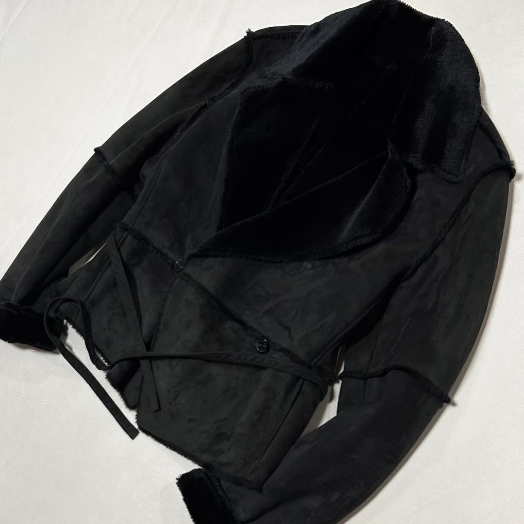 90s ギャング B3 フェイクムートン ジャケット ファー 短丈 お兄系