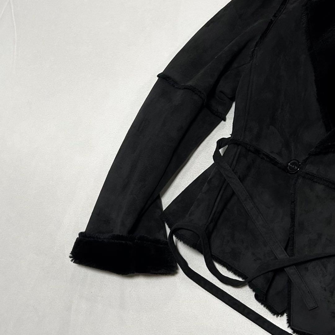 90s ギャング B3 フェイクムートン ジャケット ファー 短丈 お兄系