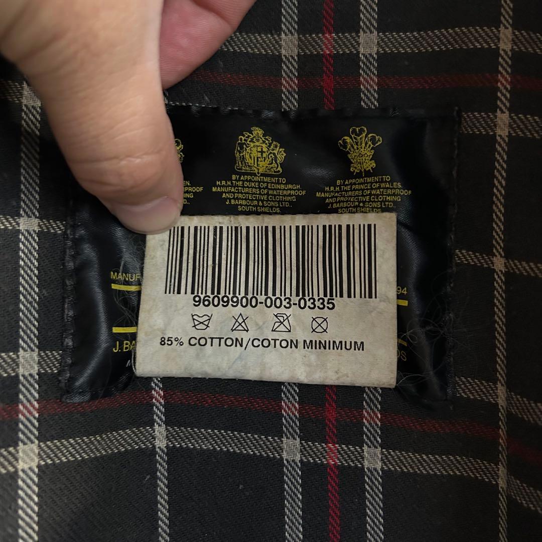 90S Barbour BEAUFORT 42 ネイビー オイルドジャケット