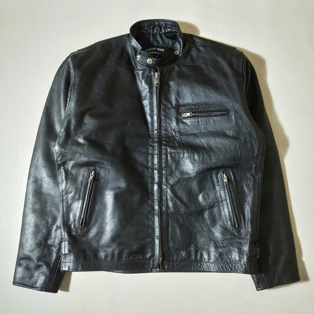 EEZAN　ライダースジャケット　シングル　レザージャケット　本革　黒　立襟