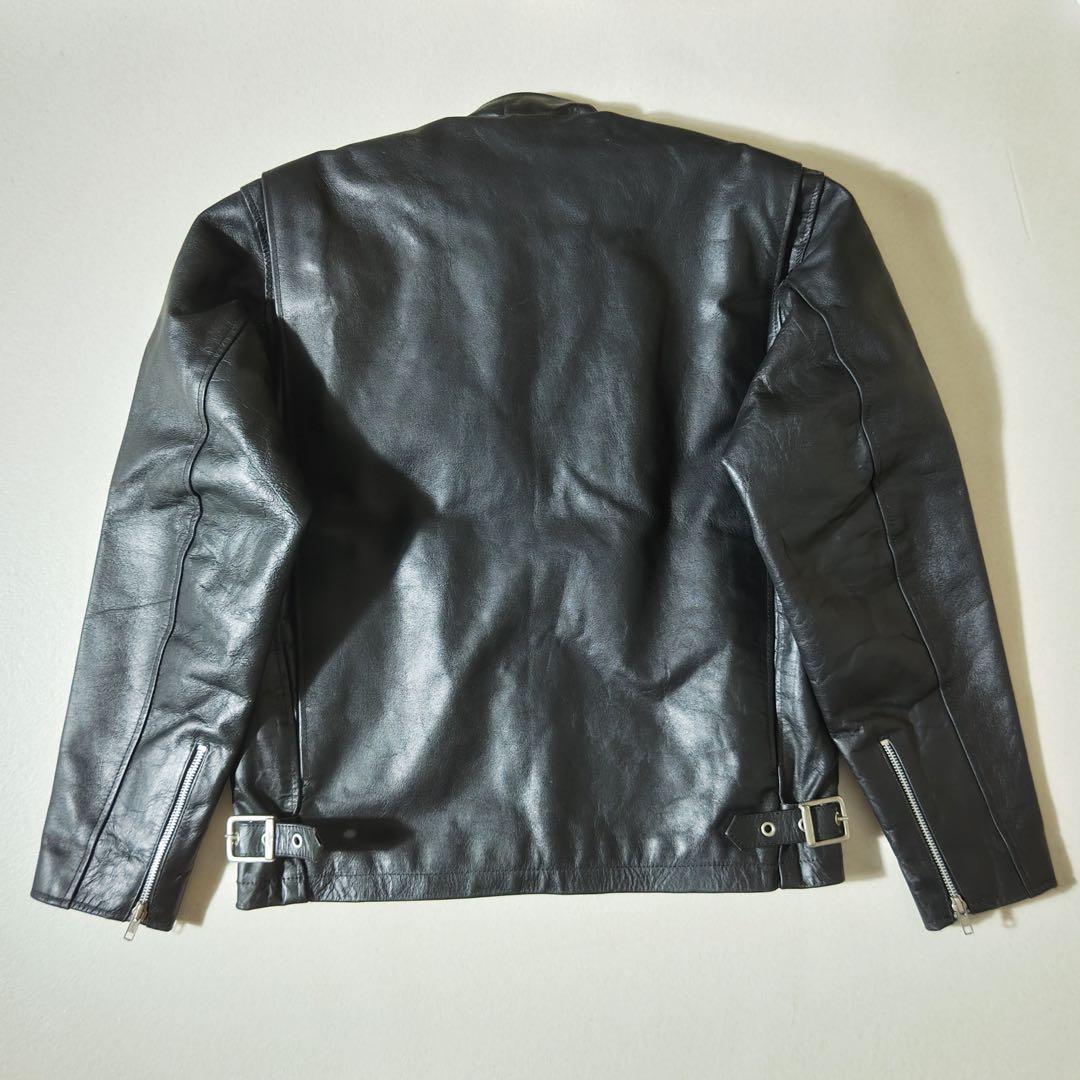 EEZAN　ライダースジャケット　シングル　レザージャケット　本革　黒　立襟