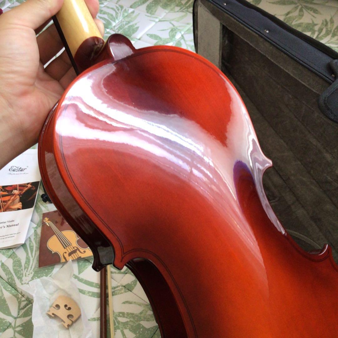 Eastarバイオリン 4/4 単板 ソリッド バイオリンセット 本体