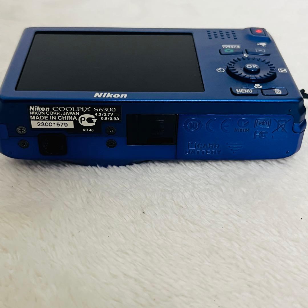 極美品　Nikon COOLPIX クールピクス S6300 ブルー デジカメ