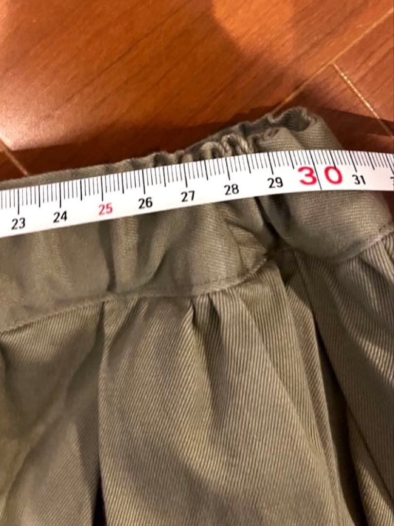 美品★コムデギャルソン　コムデギャルソン★綿チノスカート　カーキ