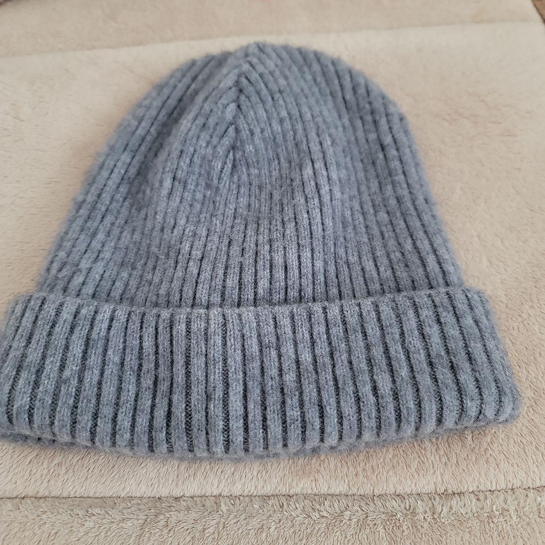 CHANEL　ニット帽　グレー
