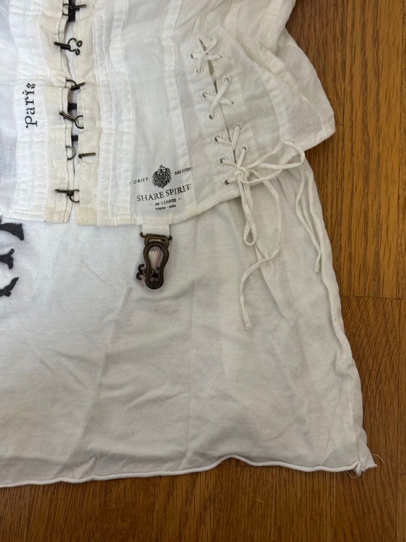 SHARE SPIRIT コルセットタンクトップ ホワイト