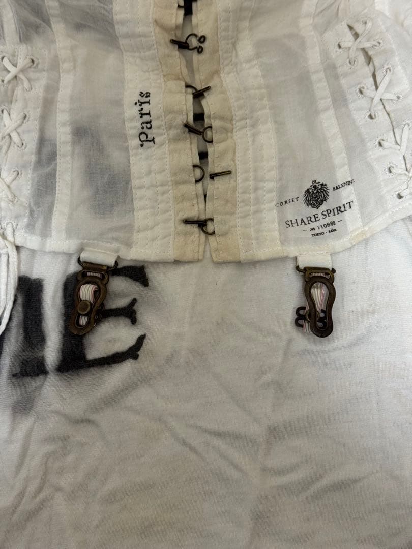 SHARE SPIRIT コルセットタンクトップ ホワイト