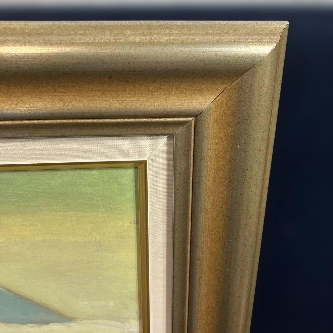 油彩　垣内カツアキ　「富士と紅白梅　F10」