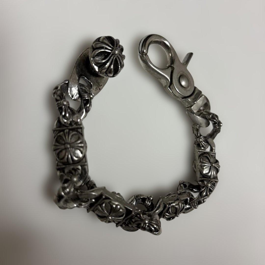 シルバー 装飾的リンクチェーンブレスレット
