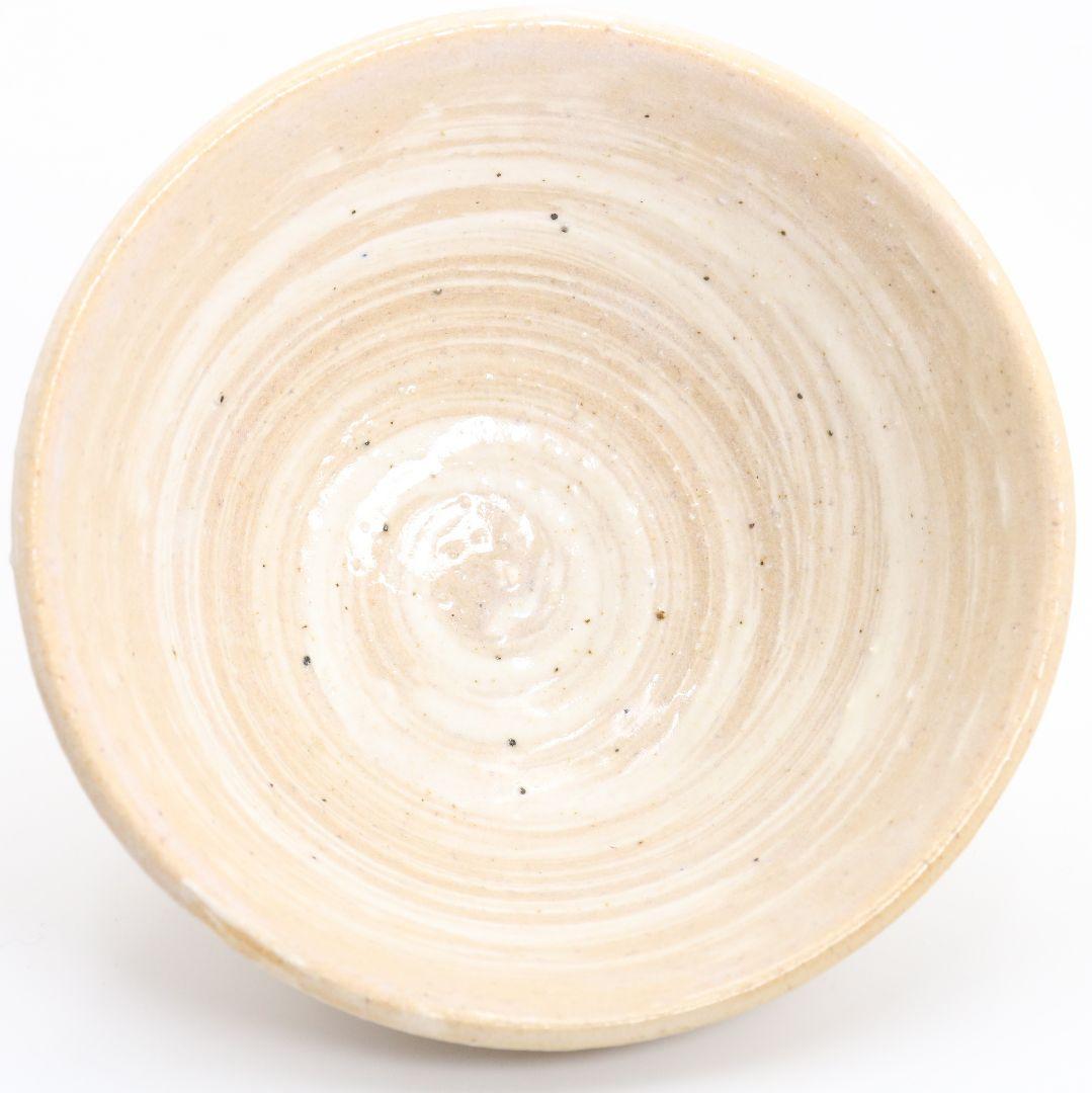 十代 三輪休雪作 萩刷毛目茶碗 茶道具 共箱　rV789　DD