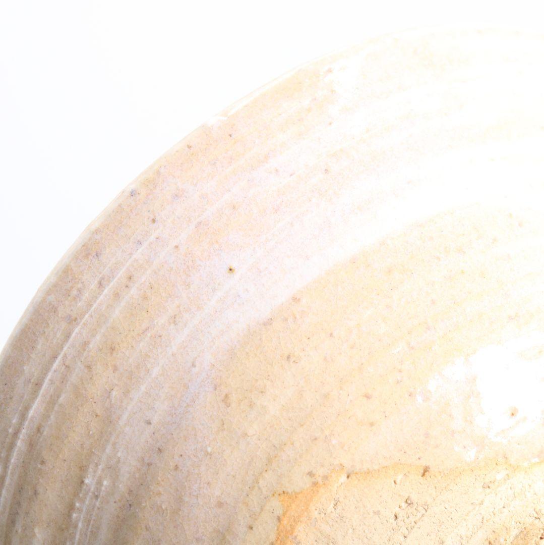 十代 三輪休雪作 萩刷毛目茶碗 茶道具 共箱　rV789　DD