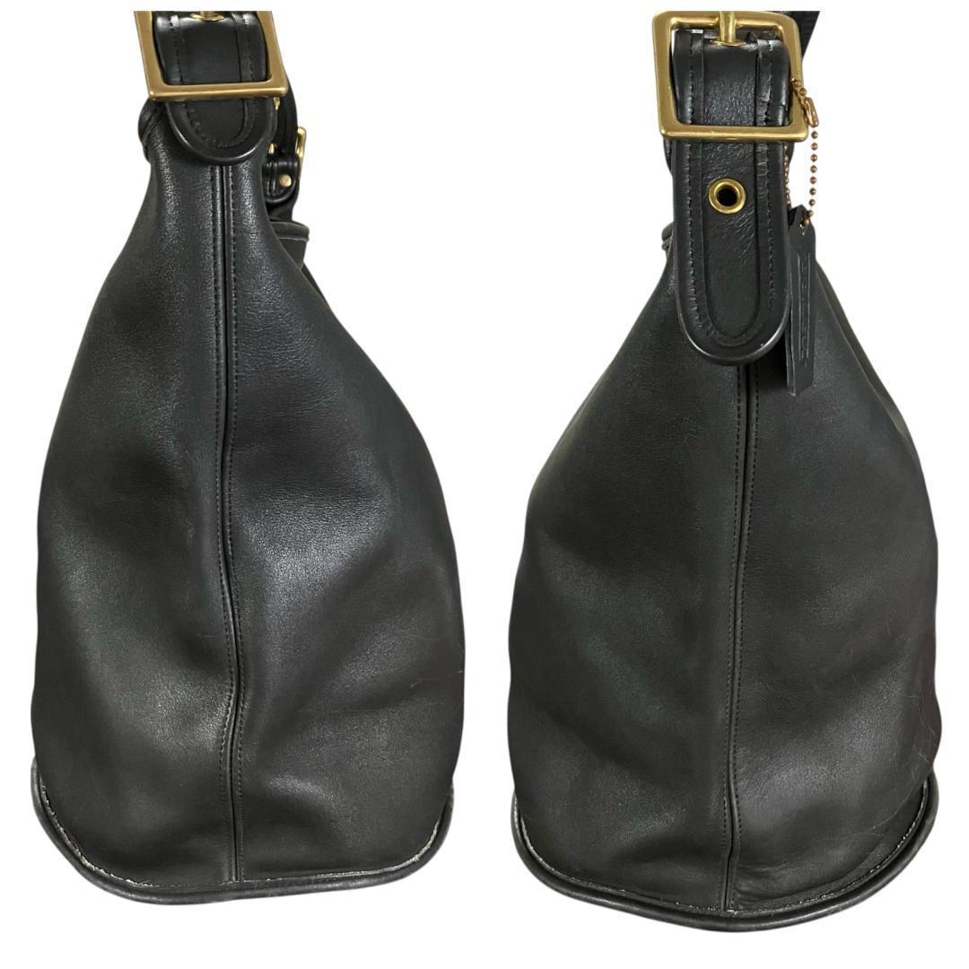 オールドコーチ グラブタンレザー バケツ型 大容量 ショルダーバッグ 黒