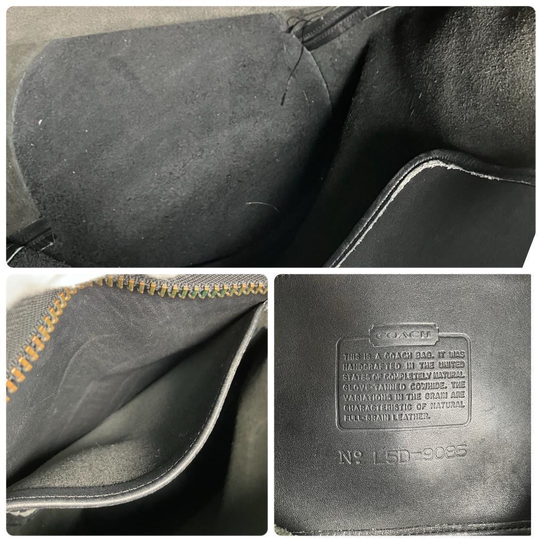 オールドコーチ グラブタンレザー バケツ型 大容量 ショルダーバッグ 黒