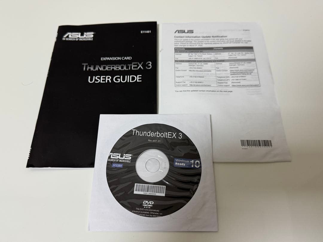 ASUS AsRock Thunderbolt PCIe 拡張カード